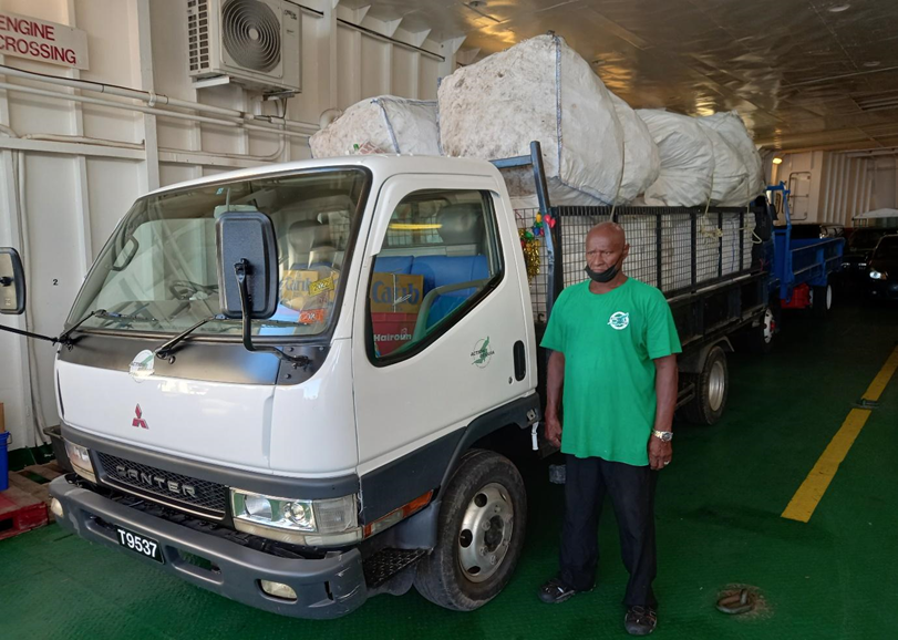 Recycling Truck on Ferry